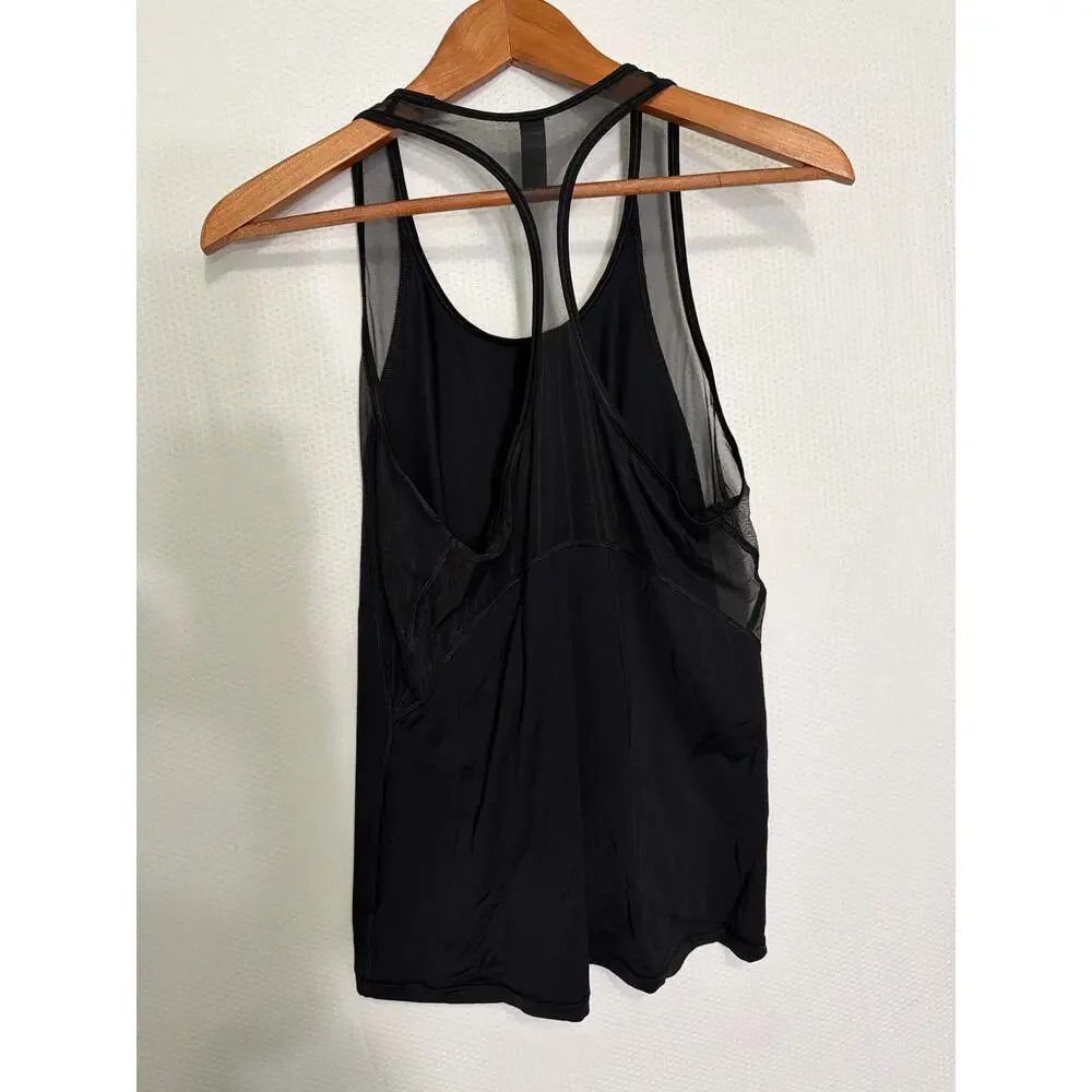 Victoria Sport Black Racerback Tank Mesh‎ Panels Activewear Women’s Small - Picture 6 of 8